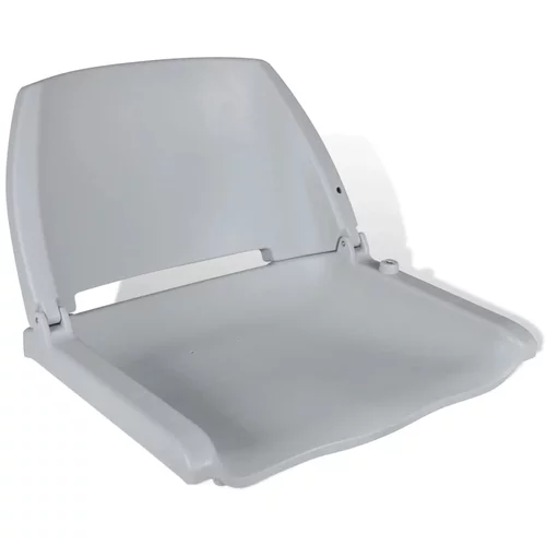 vidaXL zložljiv sedež za čoln brez blazine sive barve 41 x 51 x 48 cm