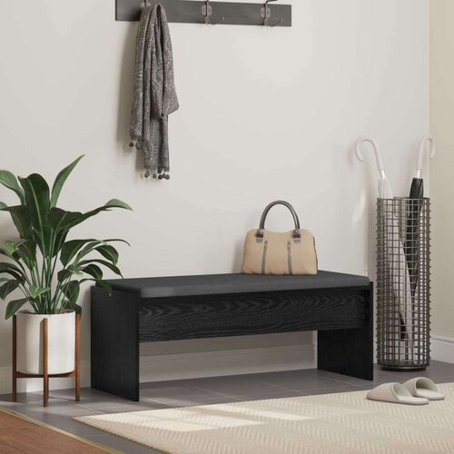  Klupa za hodnik s jastukom Crni hrast 100 x 38 x 46 cm Cijene