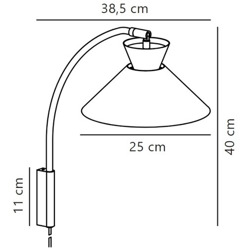 Nordlux zidna lampa dial 1xE27/40W/230V bela Slike