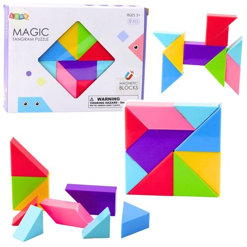  Magnetne Tangram Blocks &amp;scaron;arene naljepnice za slagalice 9 kom. Slike