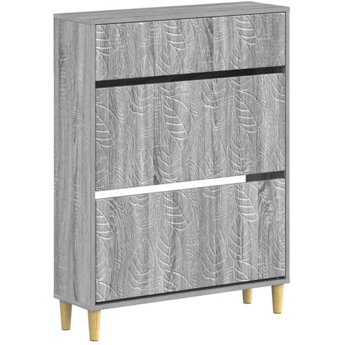  Ormar za cipele DELFT 78 x 24 x 103 cm Konstruirano drvo - Siva Sonoma Slike