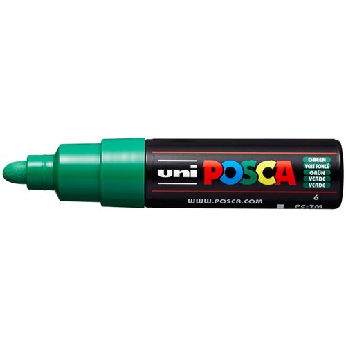  Marker UNI POSCA PC-7M 4.5 - 5.5 MM Green (6) Cene