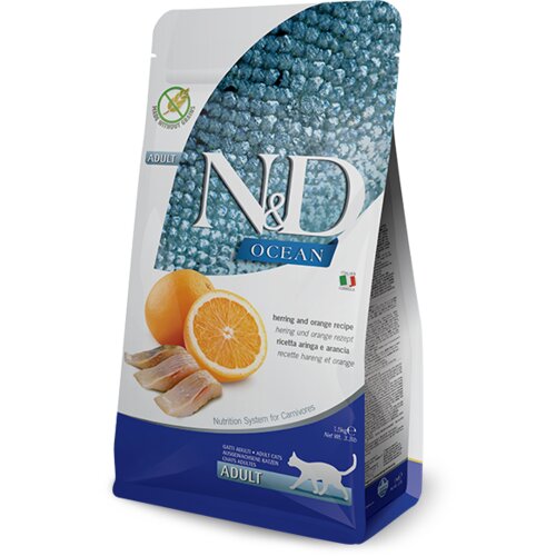 Farmina N&D Ocean hrana za mačke - Haringa i naranža 1,5kg Slike