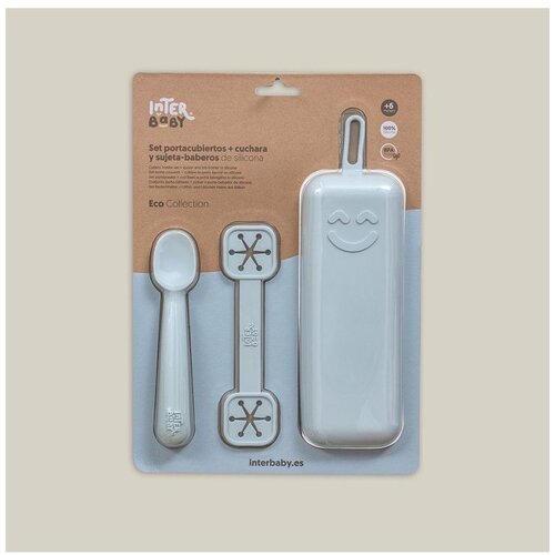 Interbaby set silikonskog pribora za jelo Blue Grey Slike
