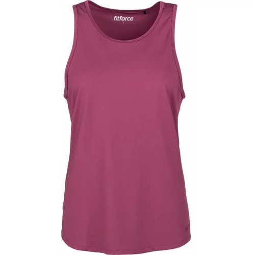 Fitforce NIGELLA Ženska sportska majica bez rukava, boja vina, veličina