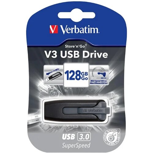  USB memorijski stik 3.2 Gen1 Verbatim 128GB, crno-sivi, V3, Store'n'Go Cijene
