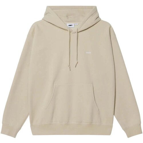 Obey Puloverji Established Works Bold Hood Ii Fleece Bež Slike