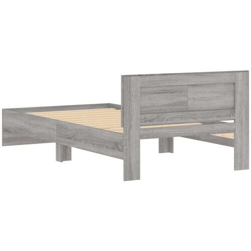 VidaXL okvir za krevet s uzglavljem boja hrasta 100x200 cm drveni Slike