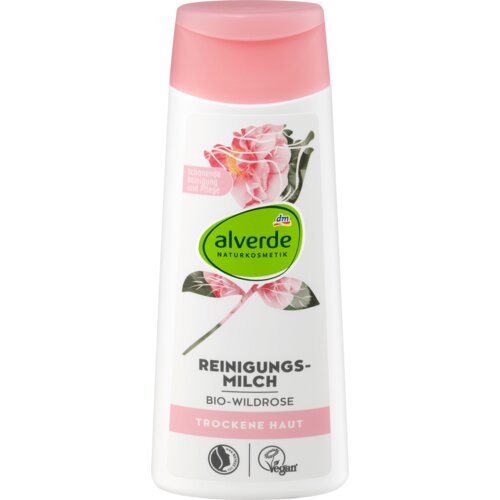 alverde NATURKOSMETIK mleko za čišćenje lica – divlja ruža 200 ml Slike