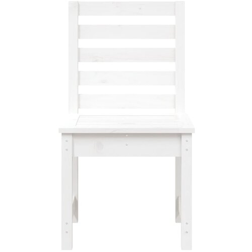  Vrtne stolice 2 kom bijele 50x48x91,5 cm masivna borovina Slike