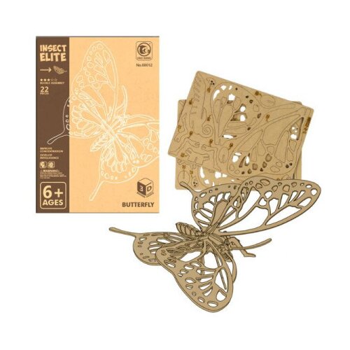  Drvene 3d puzzle 22pcs leptir 68012 ( 91/71130 ) Slike