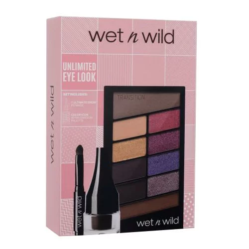 Wet'n wild Unlimited Eye Look Set paleta sjenila 10 g + puder za obrve Brunette 2,5 g