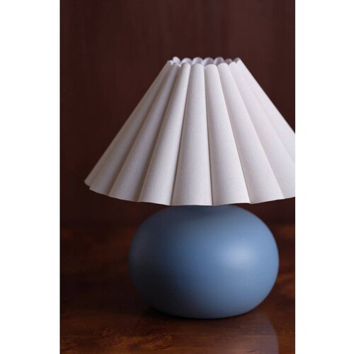 Jotex Bela/modra keramična namizna svetilka (vi&amp;scaron;ina 34 cm) Crasso &amp;ndash; Slike