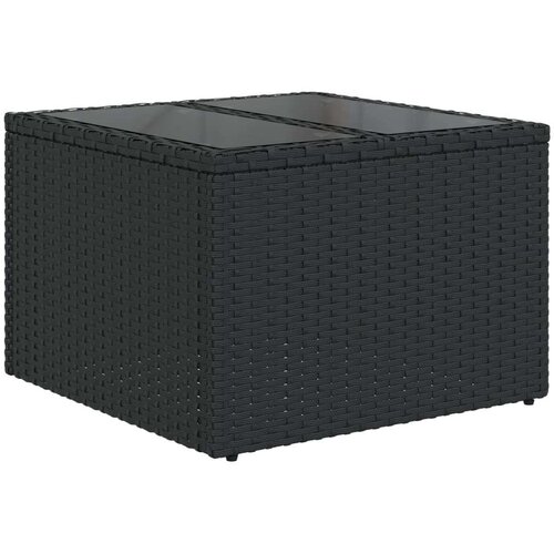 VidaXL 10-dijelni set vrtnih sofa s jastucima crni od poliratana Slike