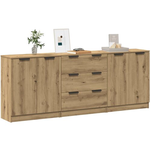 VidaXL Komoda 3 kom Artisan hrast 60x30x70 cm konstruirano drvo Slike