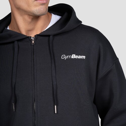 GymBeam Dukserica Relay Zip Black L Slike