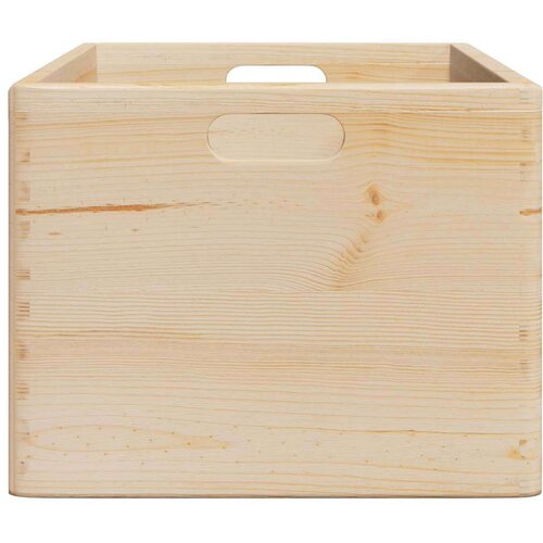 VidaXL Drvena kutija s ručkama 40x30x23 cm puno drvo bor Slike