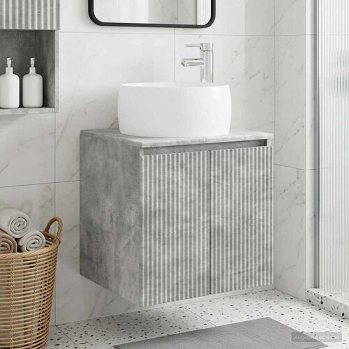  Umivaonik s policom Betonska siva 49,5 x 44,5 x 66 cm Cene