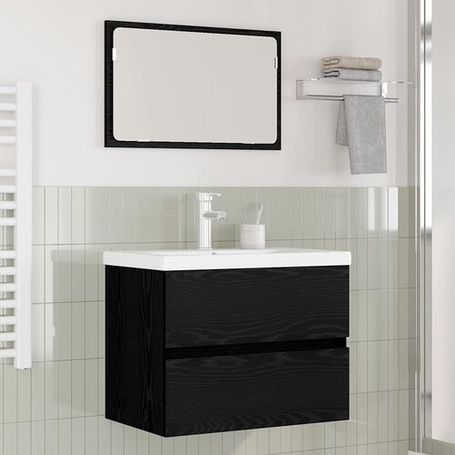  Set namještaja za kupaonicu 3 kom. Crni hrast 61 x 39 x 45 cm Cene