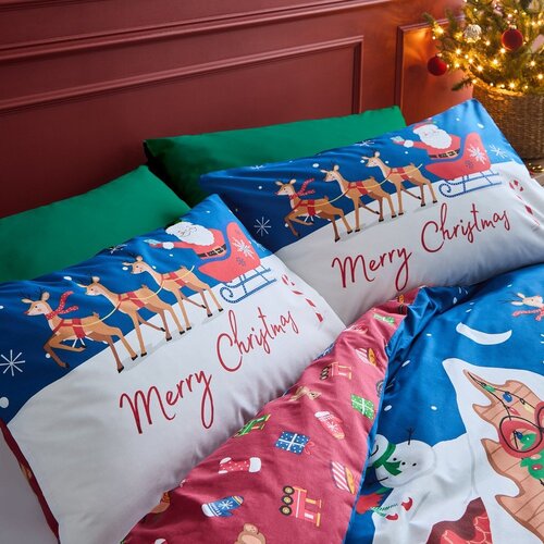 Catherine Lansfield Posteljnina za zakonsko posteljo 200x200 cm Santa&amp;#039;s Workshop &amp;ndash; Slike