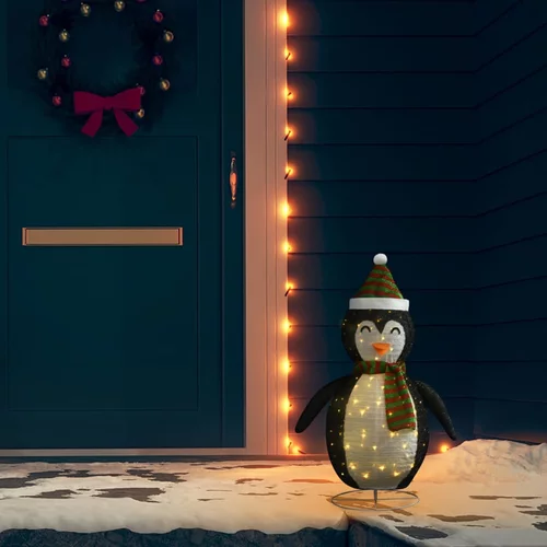 Ukrasni božićni snježni pingvin LED luksuzna tkanina 60 cm