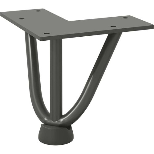 VidaXL Noge s ukosnicama za stolić za kavu 4 kom. antracit 10 cm puni čelik Slike