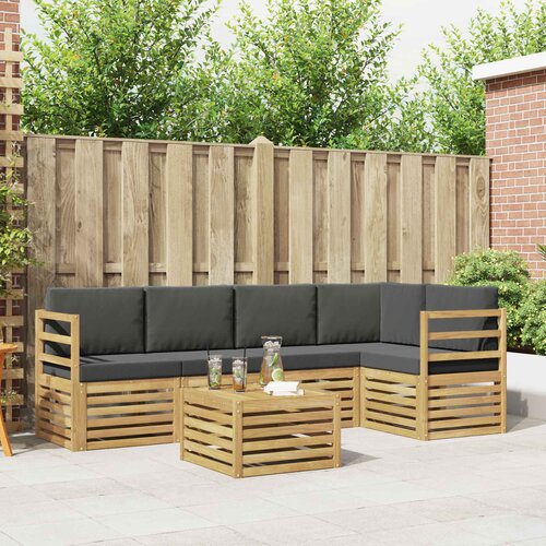  Set vanjskih sofa 6 pcs Bijela i antracit 59 x 59 x 37 cm Cene
