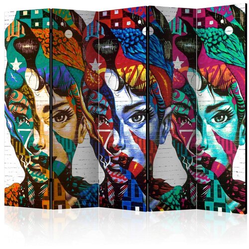Artgeist Paravan Colorful Faces I, 5-Delni, Dvostranski Cene