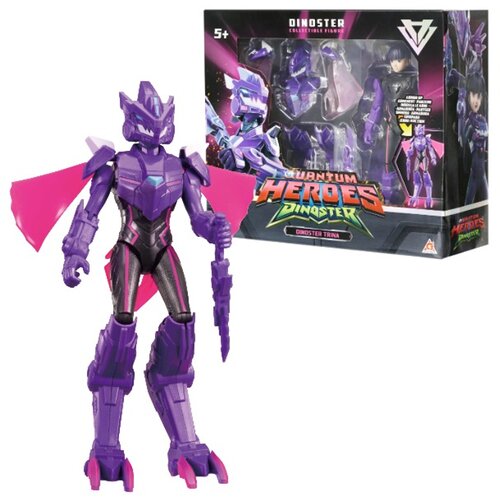Dinoster Quantum Heroes: Dinoster Trina akcijska figura z vijolično oklepom 20 cm Cene