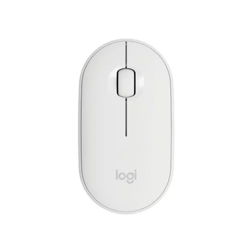 Logitech PEBBLE M350 brezžična Bluetooth optična bela miška