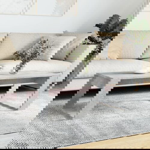 VidaXL Klubska mizica betonsko siva 102x50x35 cm inženirski les Slike