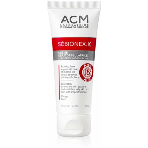 Acm Sébionex K zaštitna matirajuća krema za masno lice sa nepravilnostima s AHA Acids 40 ml