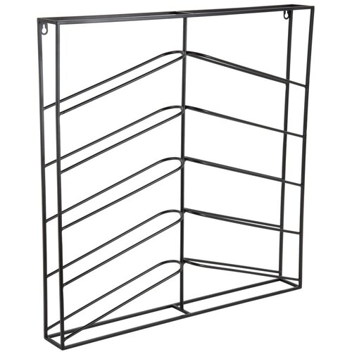 PT LIVING Crni zidni metalni držač za boce vina broj boca 10 kom 67x66x7,5 cm Cuadro &amp;ndash; Slike