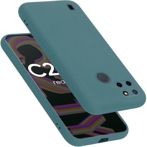 Cadorabo Ohi&scaron;je, združljiv z Realme v tekoči zeleni barvi - za&scaron;čitni pokrov iz fleksibilnega silikona TPU, (20694350) Cene
