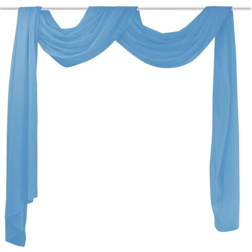 VidaXL Prozina zavjesa od voala 140 x 600 cm tirkizna Slike
