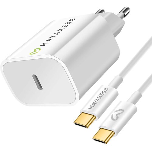 Oem Mayaxess, 20W omrežni polnilnik + 1m USB-C kabel za Google Pixel 10 / 10 Pro / 10 Pro XL / 10 Pro Fold, Bela, (5000213633) Cene