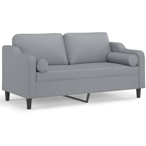 Maison Chic kavč - Sofa - Kanape dvosed z blazinami svetlo siv 140 cm blago, (21727810) Cene