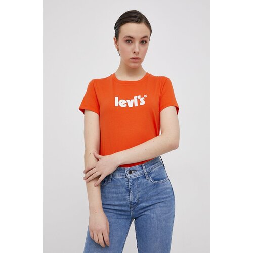 Levi&amp;#039;s Pamučna majica boja: narančasta Slike