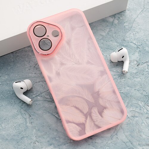  Maska za iPhone 16 Glitter Feather roze Cene