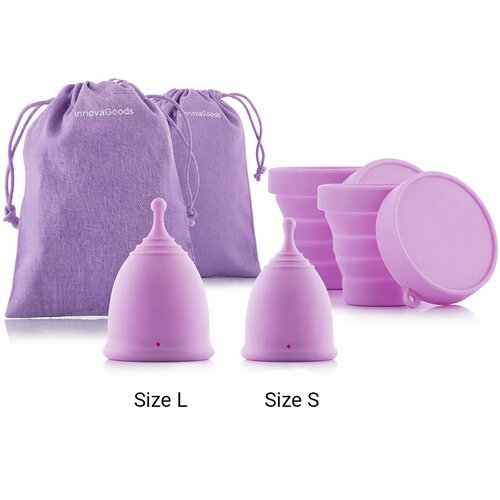 Paket 2 menstrualnih skodelic z dodatki Kuppy InnovaGoods (vel. S - 20 ml in vel. L - 25 ml) Slike