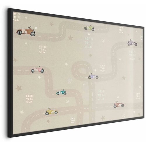  Plakat - Racing Cars 42x29.7 Crni okvir Cene
