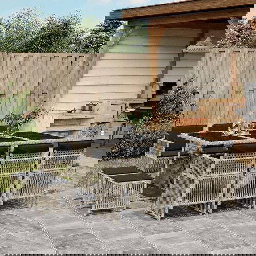 vidaXL 11-dijelni vrtni blagovaonski set s jastucima svijetlosivi Cijene