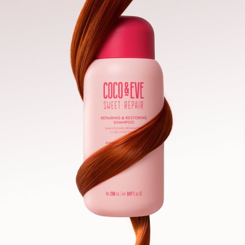 Coco &amp;amp; Eve Sweet Repair Repairing &amp;amp; Restoring Shampoo intenzivno regeneracijski &amp;scaron;ampon za po&amp;scaron;kodovane in barvane lase 280 ml Slike