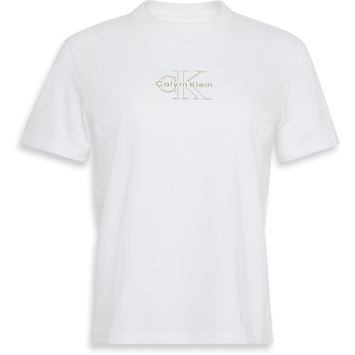 Calvin Klein Jeans Majica &amp;#039;CLASSIC&amp;#039; zlata / bela Slike