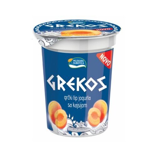 Mlekara Subotica grekos kajsija voćni jogurt 400g čaša Slike