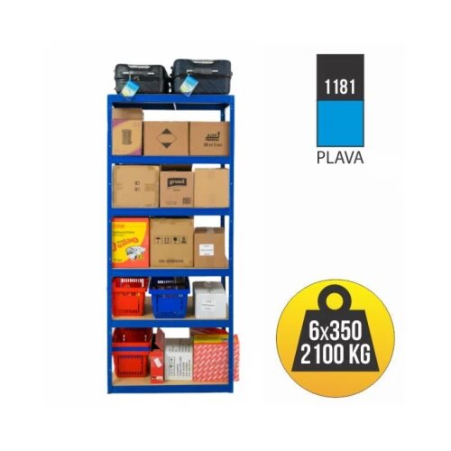 SmartStorage polica metal medijapan 213x90x60 6x350kg Slike