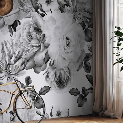  Foto tapeta - Sentimental Garden (Black and White) 150x105 Cene