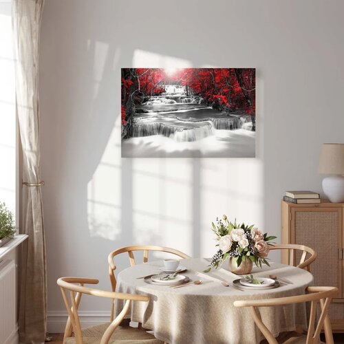  Slika - Cascade of Thoughts (1 Part) Wide Red 120x80 Standard Slike