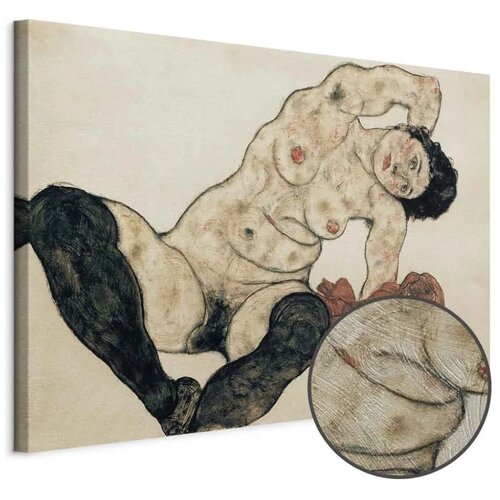  Slika - Egon Schiele &ndash; Liegender Akt mit gelbem Handtuch 90x60 Premium Print Cijene