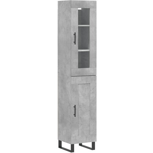 Maison Chic Visoka omara - Komoda - Predalnik betonsko siva 34,5x34x180 cm inženirski les, (21720117) Cene
